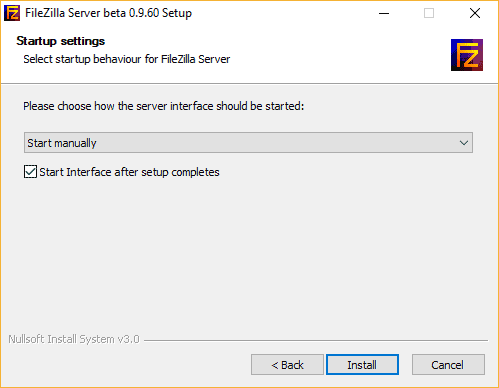 Filezilla Server Installation zum einrichten des ecoDSM Scaninput Ordners auf Windows