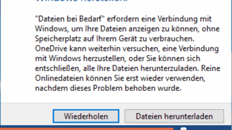 OneDrive kann keine Verbindung mit Windows herstellen Lösung