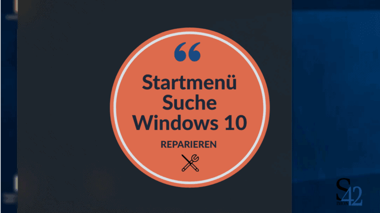 Win 10 Startmenü Suche schwarz (keine Ergebnisse)