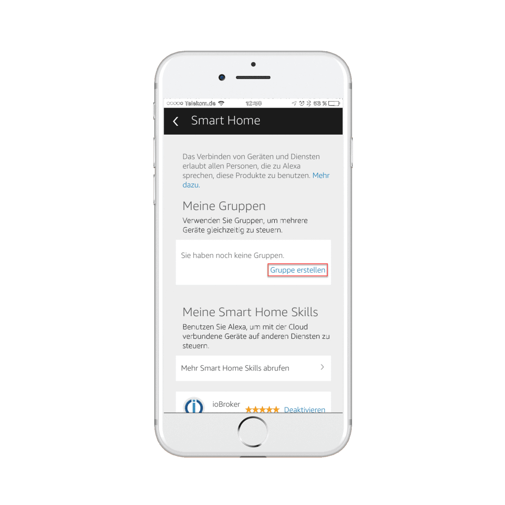 Alexa Smart Home Gruppe erstellen