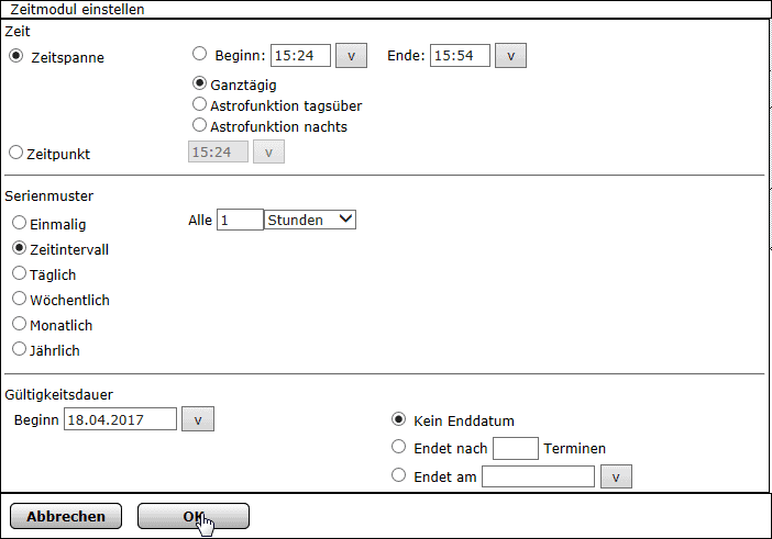 WebUI Programm W_Wunderground Zeitmodul