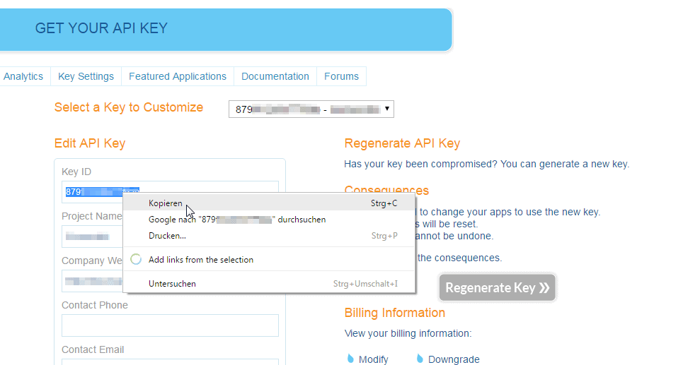 www.wunderground.com Key kopieren