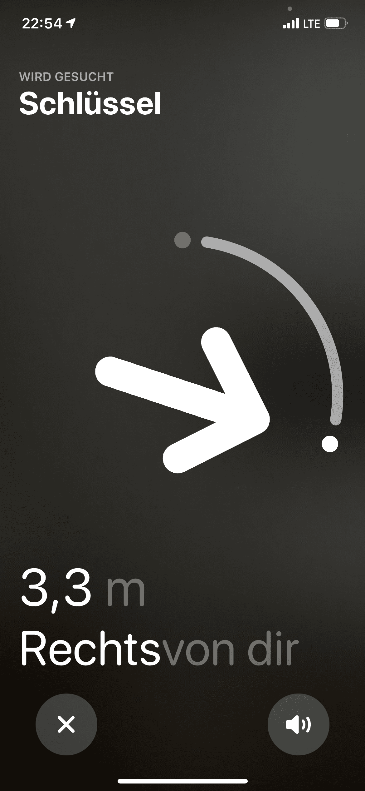 Suchen des AirTags in der Wo ist App