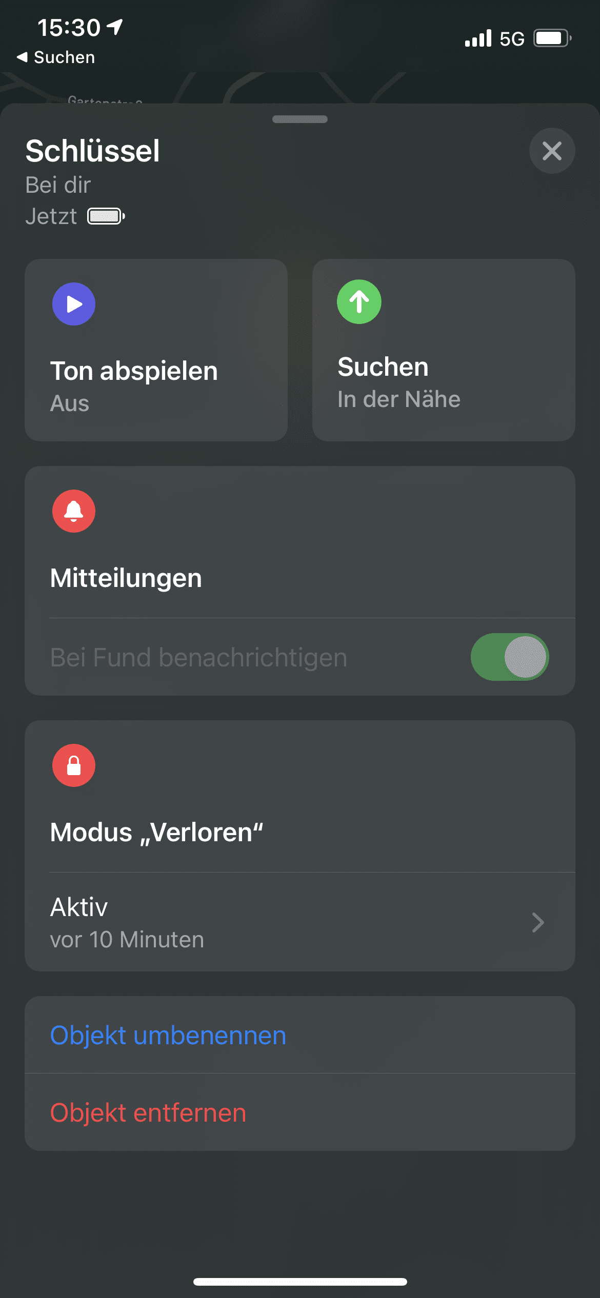 Verloren Modus Aktiviert