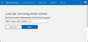 Microsoft 365 Code eingeben