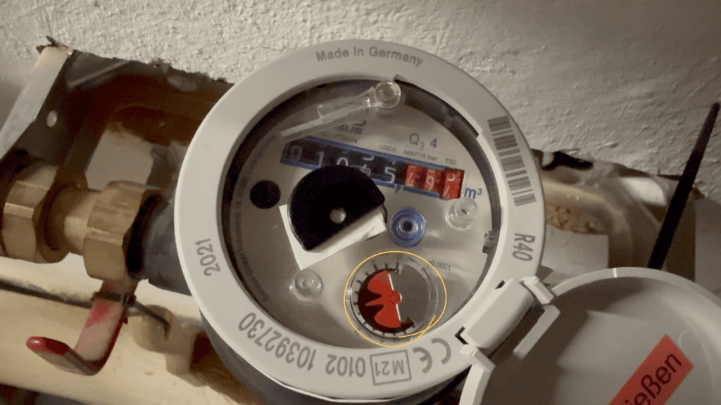 Wasserzähler mit magnetischem Rädchen
