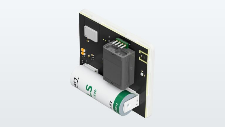 Sensy-One AirBee: Platine mit CO2-Sensor und SAFT-Batterie